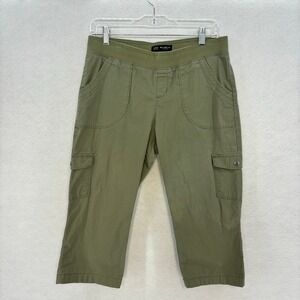 Lee Relaxed Fit Cargo Capri Pants Size 8 Petites Olive Green Mid‎ Rise Casual